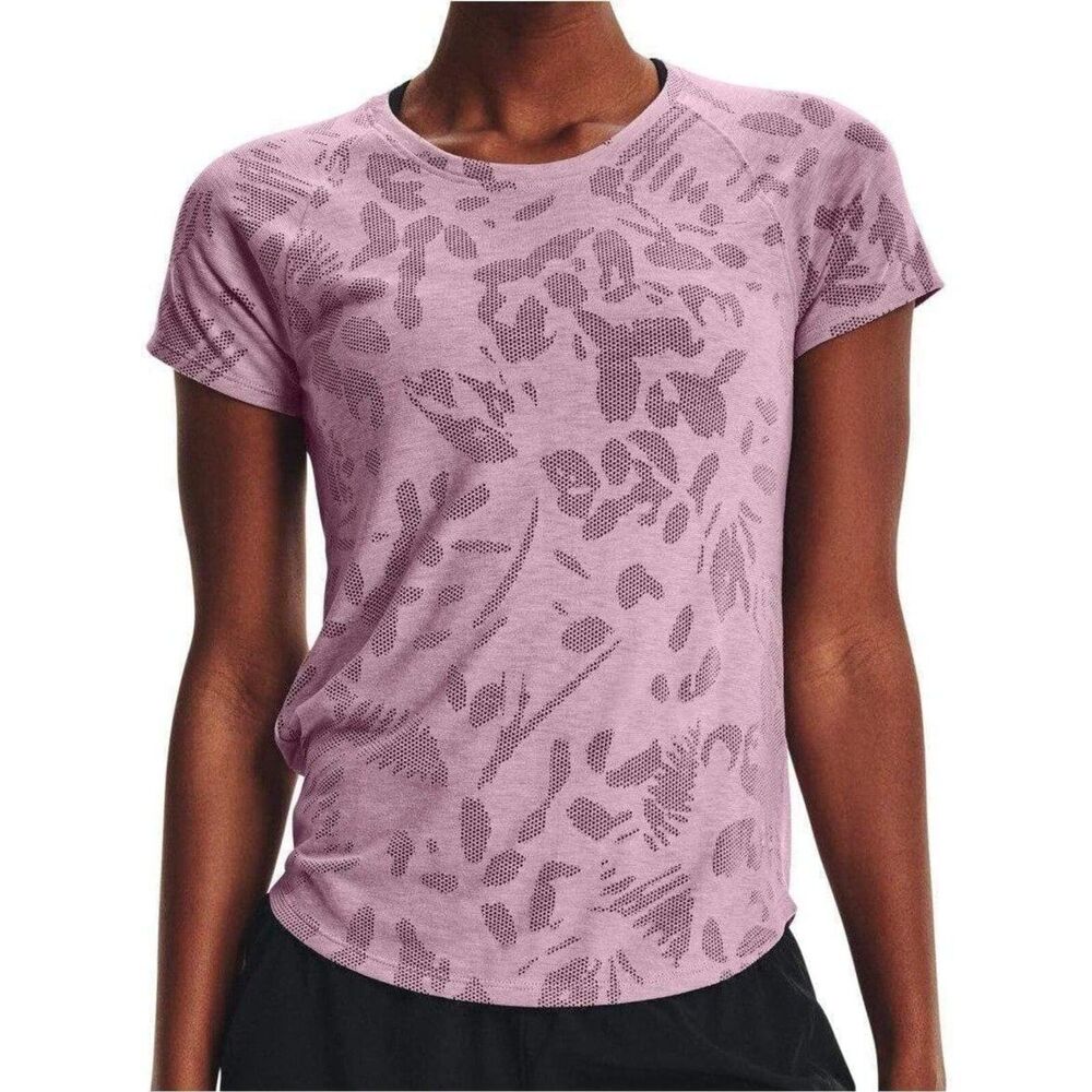 Under Armour Women's Streaker Short Sleeve Mauve Pink XS NWT
